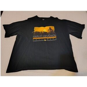 Harley Davidson Caribbean St John US Virgin Islands Men XXL T Shirt Black Y2K JJ